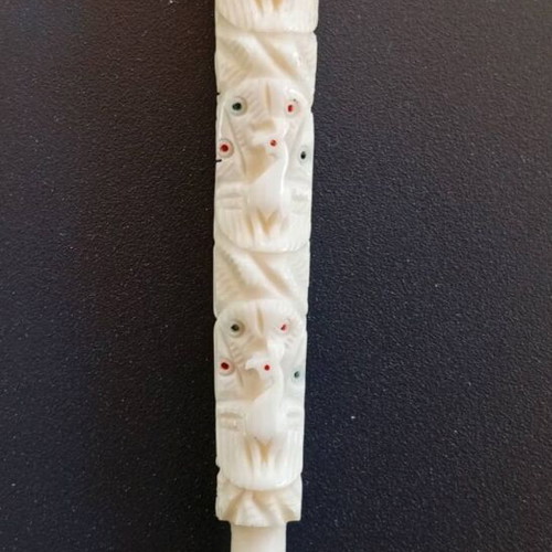 Carved Smoking Pipe from Bone 19th Century like new