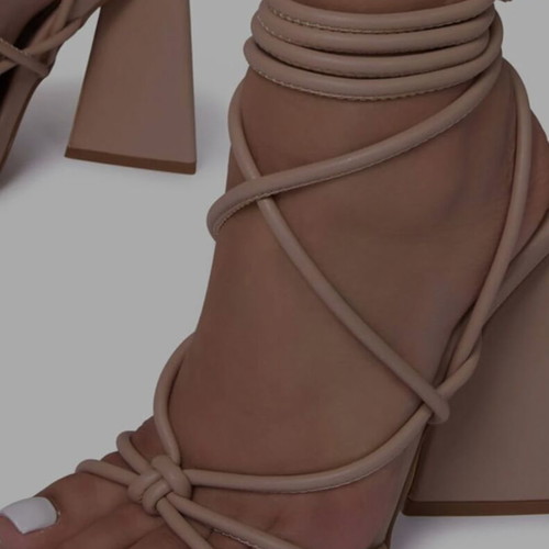 Nasty Gal women's formal sandals eco leather new, beige, size 36