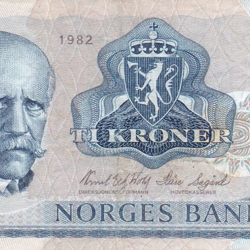 Norwegian banknote used