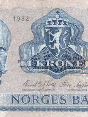 Norwegian banknote used