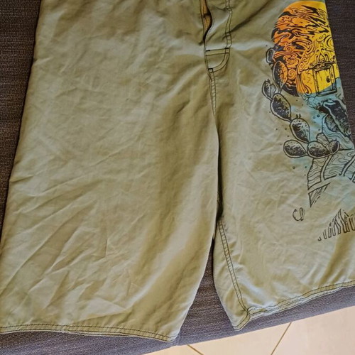 Admiral swim shorts like new, olive with skull design, size L