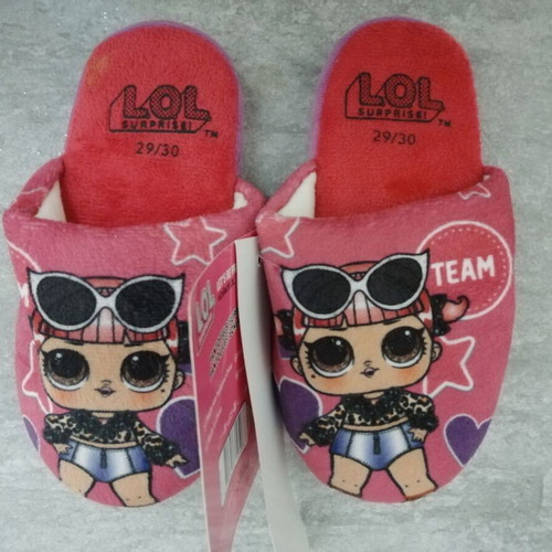 Lol children's slippers size 29/30 new, pink winter