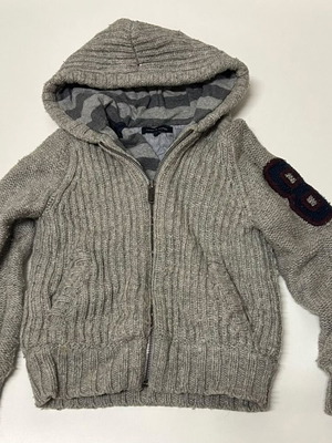 Tommy Hilfiger knitted grey jacket for 8 years (128 cm)