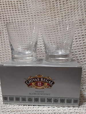 Διαφημιστικά ποτήρια Chivas Regal καινούργια, σετ 2 τεμαχίων