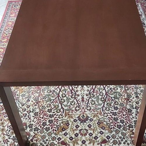 Solid wood dining set with six extendable chairs