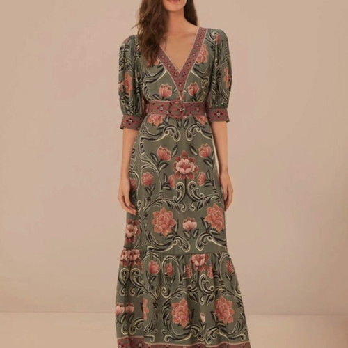 Farm Rio Maxi Dress new, size Small, floral multicolor