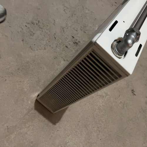 Used two-column radiator 60x40 cm with new switch and metal pipe