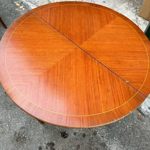 Console dining side table used, half-moon, dimensions 100x79 cm