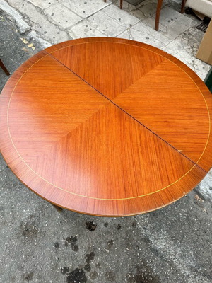 Console dining side table used, half-moon, dimensions 100x79 cm