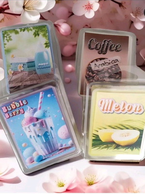 Wax melts 65g new in practical packaging with marshmallow and coconut scents