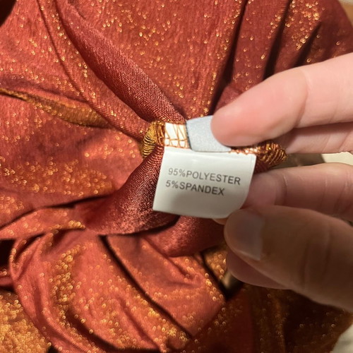 Dress new gold terracotta metallic, size L