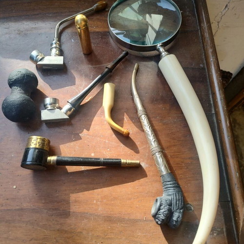 Collection of pipes and antiques like new