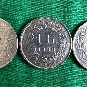 Ελβετικό φράγκο (1968, 1969, 1977)