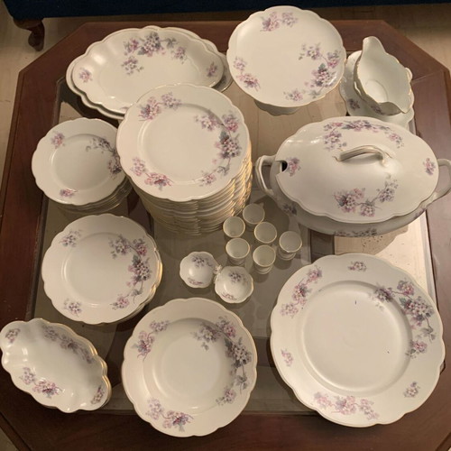 MZ Altrohlaou CM-R porcelain antique dinnerware set used, 55 pieces