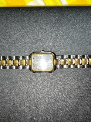 Watch used gray and gold