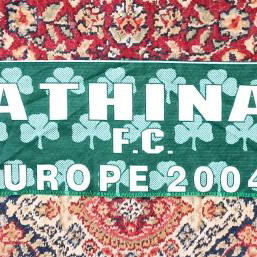 Panathinaikos double-sided scarf used, Champions League 2004-05