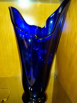 Mourano decorative vase made of hand-blown glass type scarf new