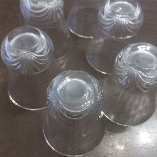 Liqueur glasses new, set of 6 with design