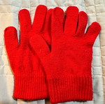 Women’s gloves used, red