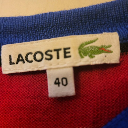Lacoste dress like new, blue royal wool, long sleeve, size 40