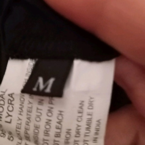 Staff Jeans top black like new with fringes elastic