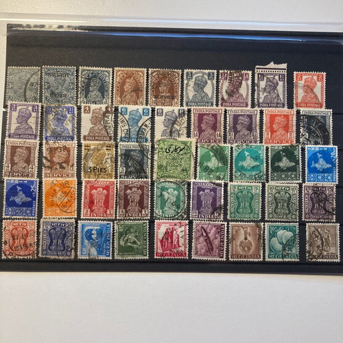 India stamps used, set of 45 different sealed