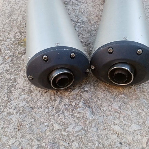 Suzuki V-Storm 1000 exhaust silencers, model 2005-06, genuine, pair