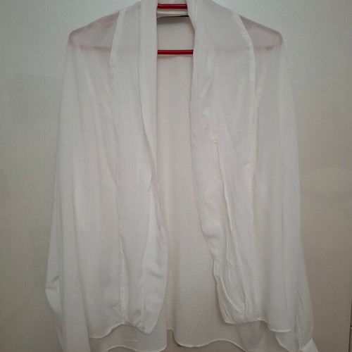 Sheer white shirt Vassia Kostara like new, one size