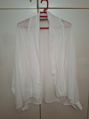 Sheer white shirt Vassia Kostara like new, one size