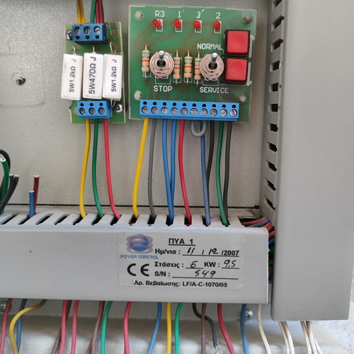 Industrial electrical control panel like new with contactors and relays