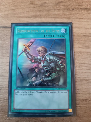 Reinforcement of the Army Yu-Gi-Oh! card near mint, 1st edition