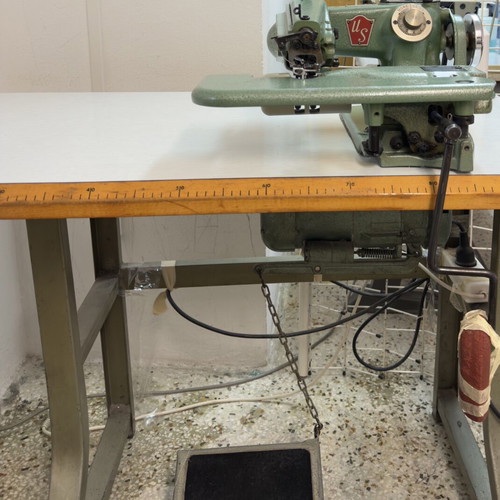U.S. Blind Stitch Machine with industrial table and motor