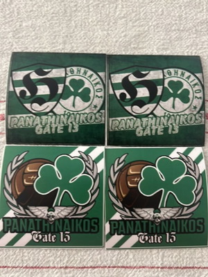 Panathinaikos stickers pack of 4, new, authentic