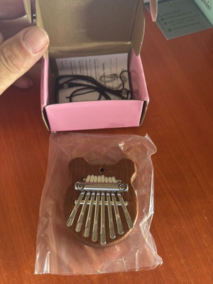 Kalimba mini wooden new with strap