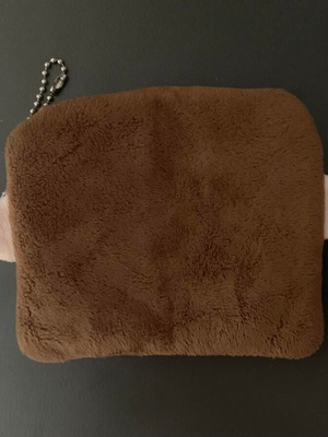 Plush kids wallet monkey used, brown