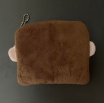 Plush kids wallet monkey used, brown