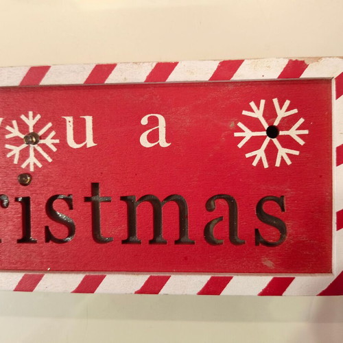 Christmas wooden decoration used, 40cm long