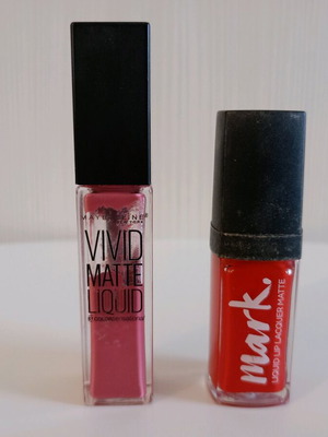 Maybelline and Avon lipgloss used
