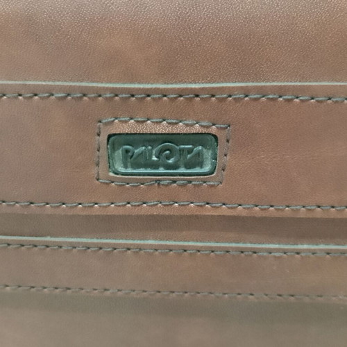Vintage leather suitcase used