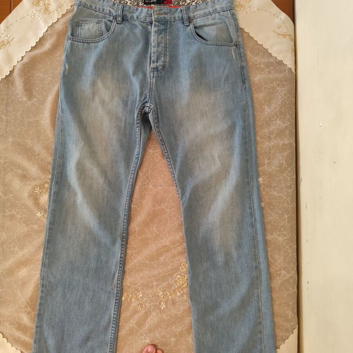 Billabong jeans used, size L, blue, missing first button