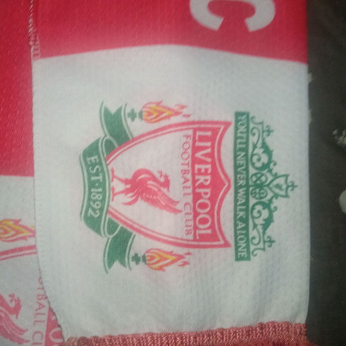 Vintage Olympiacos Liverpool Scarf used, Karaiskakis Stadium 2004