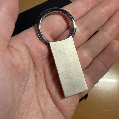 Premium Keychain with Valet Security Mechanism silver, new