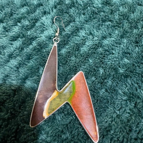 Orange earrings like new