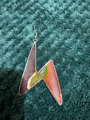 Orange earrings like new
