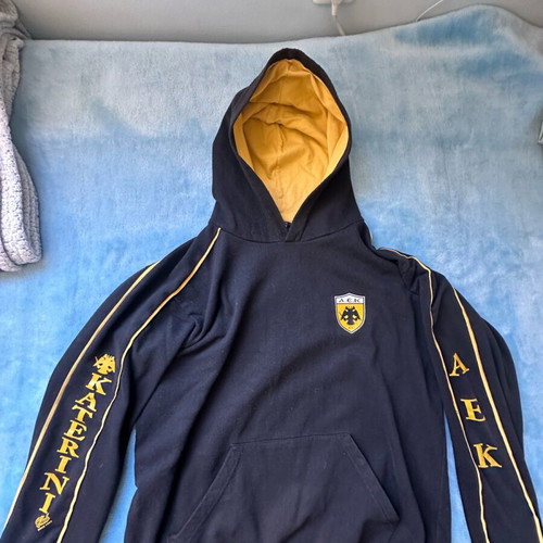 AEK Katerini Syndesmiako fleece hoodie like new, size L