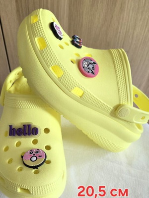 Crocs J2 yellow size 32-33 new