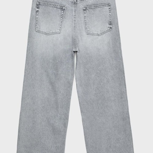 Stradivarius Wide Leg Baggy Jeans size 42 like new, gray