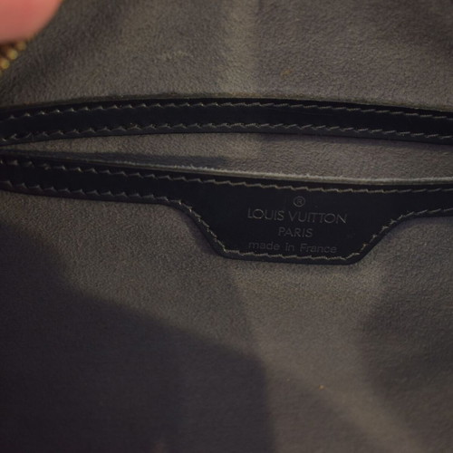 Louis Vuitton Soufflot black Epi leather bag with matching pouch MI0053