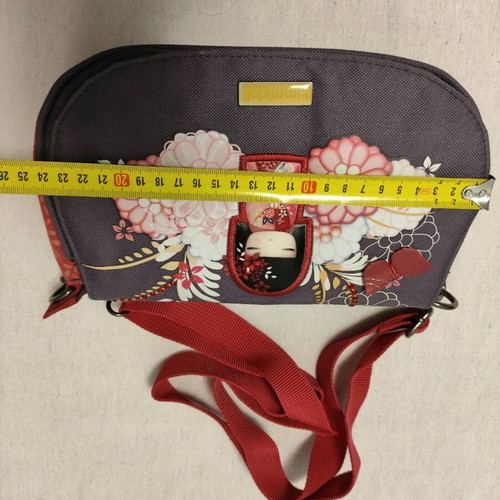 Kimmidol Shoulder Bag like new, gray and red