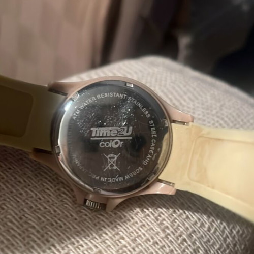 Time2U Color silicone watch nude beige, like new